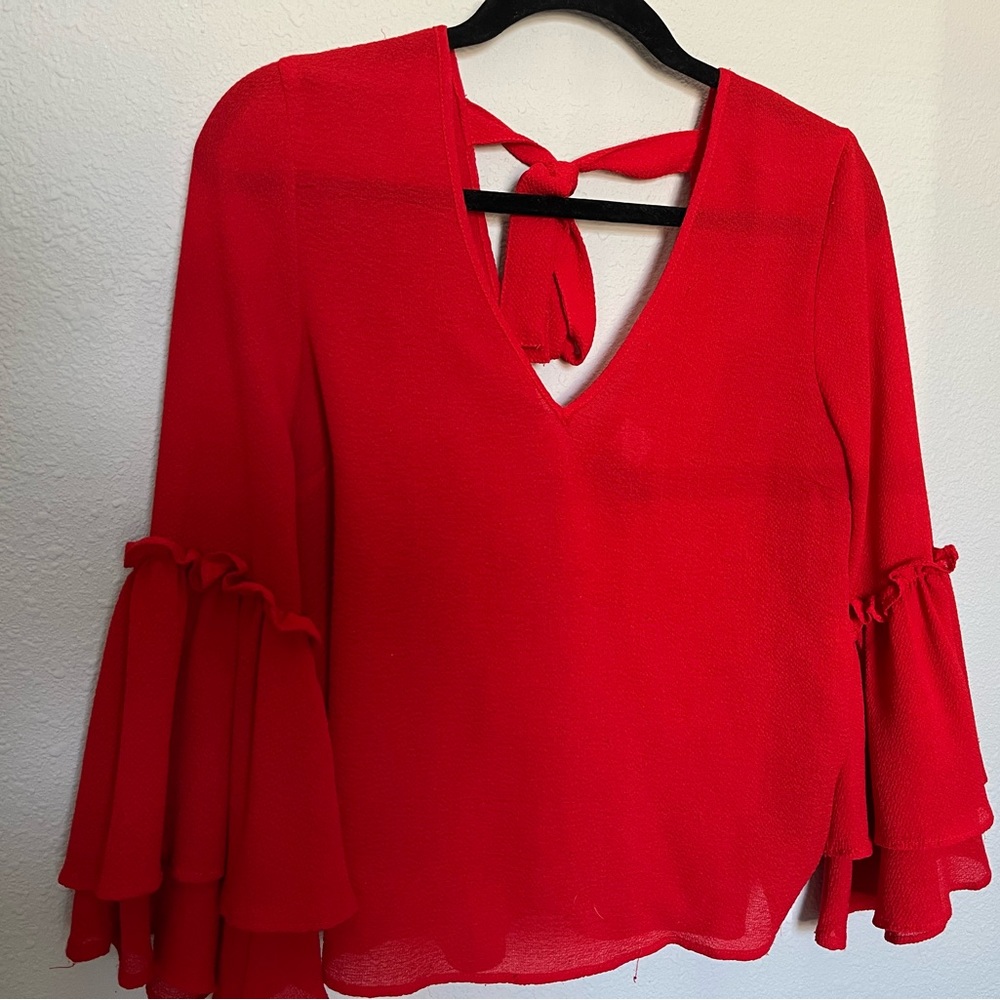 Flowy Red Top - Picture 2 of 3